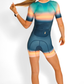 Coeur Sports Sleeved Tri Suit Solar Flare Women's Sleeved One Piece Triathlon Suit