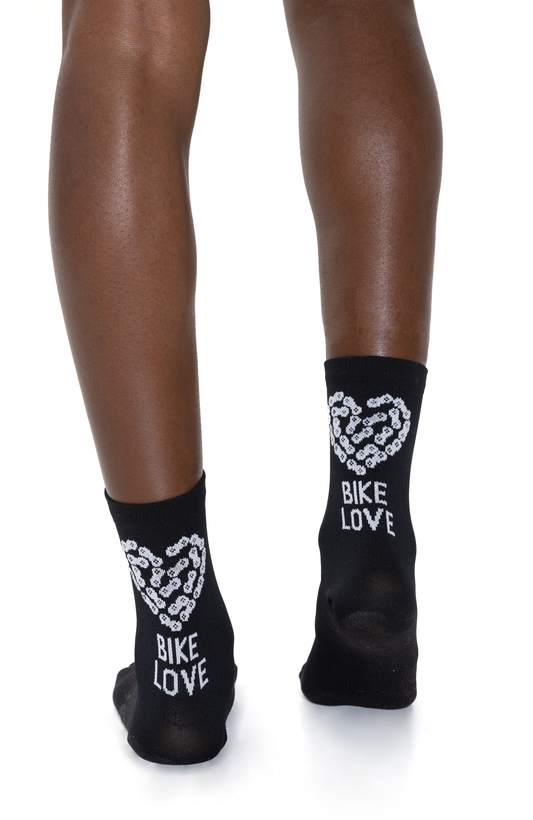 Coeur Sports Socks ONE SIZE / Black Bike Love Cycling Socks