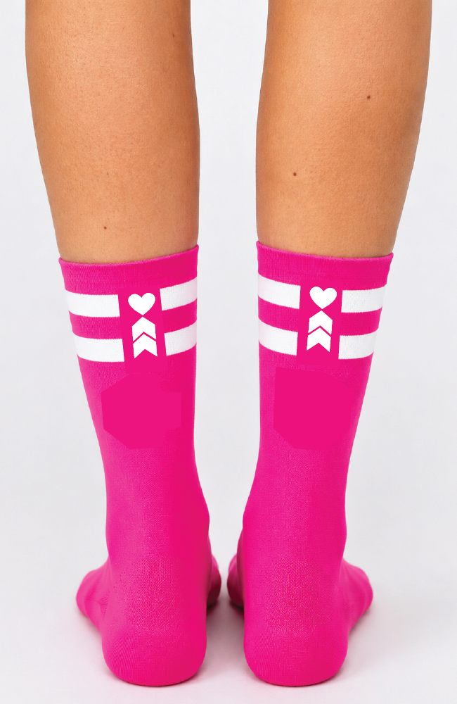 Coeur Sports Socks ONE SIZE / Neon Pink Neon Pink Cycling Sock