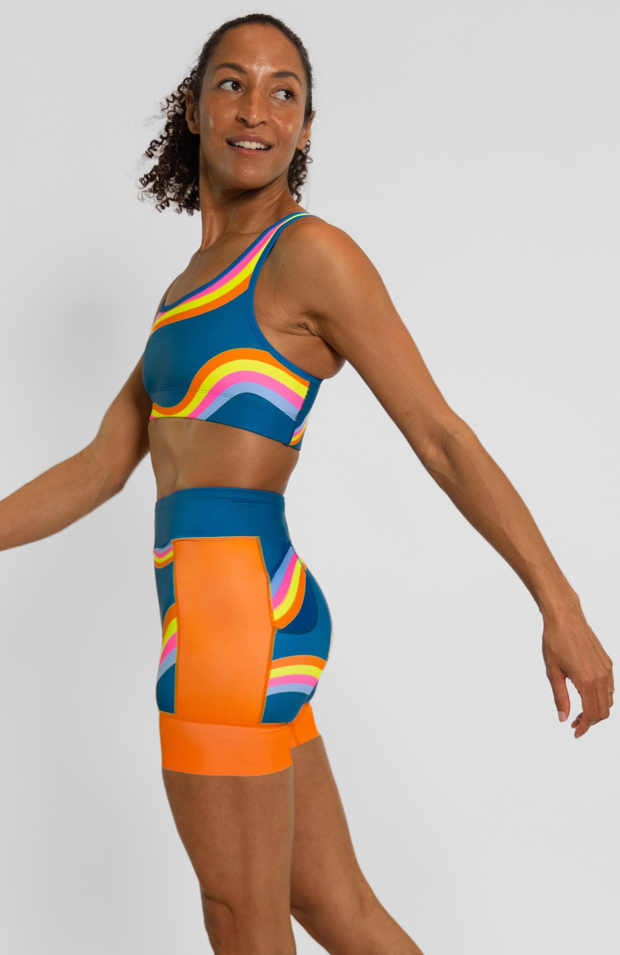 Coeur Sports Sports Bra Pocket Sports Bra in Groovy