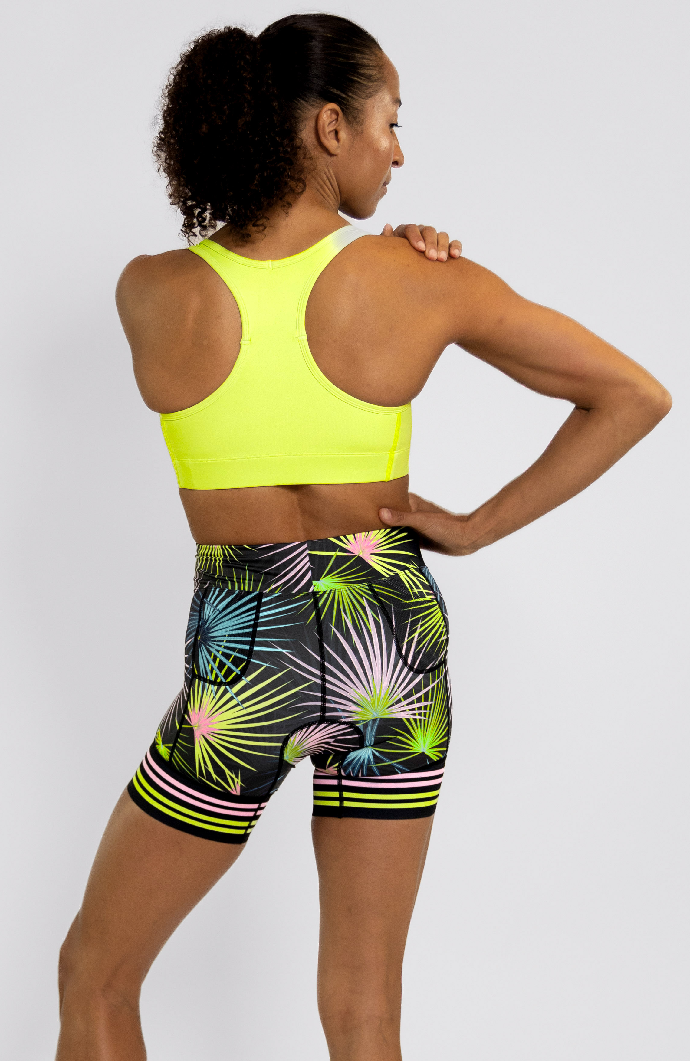 Coeur Sports Sports Bra Pocket Sports Bra in Palm Party