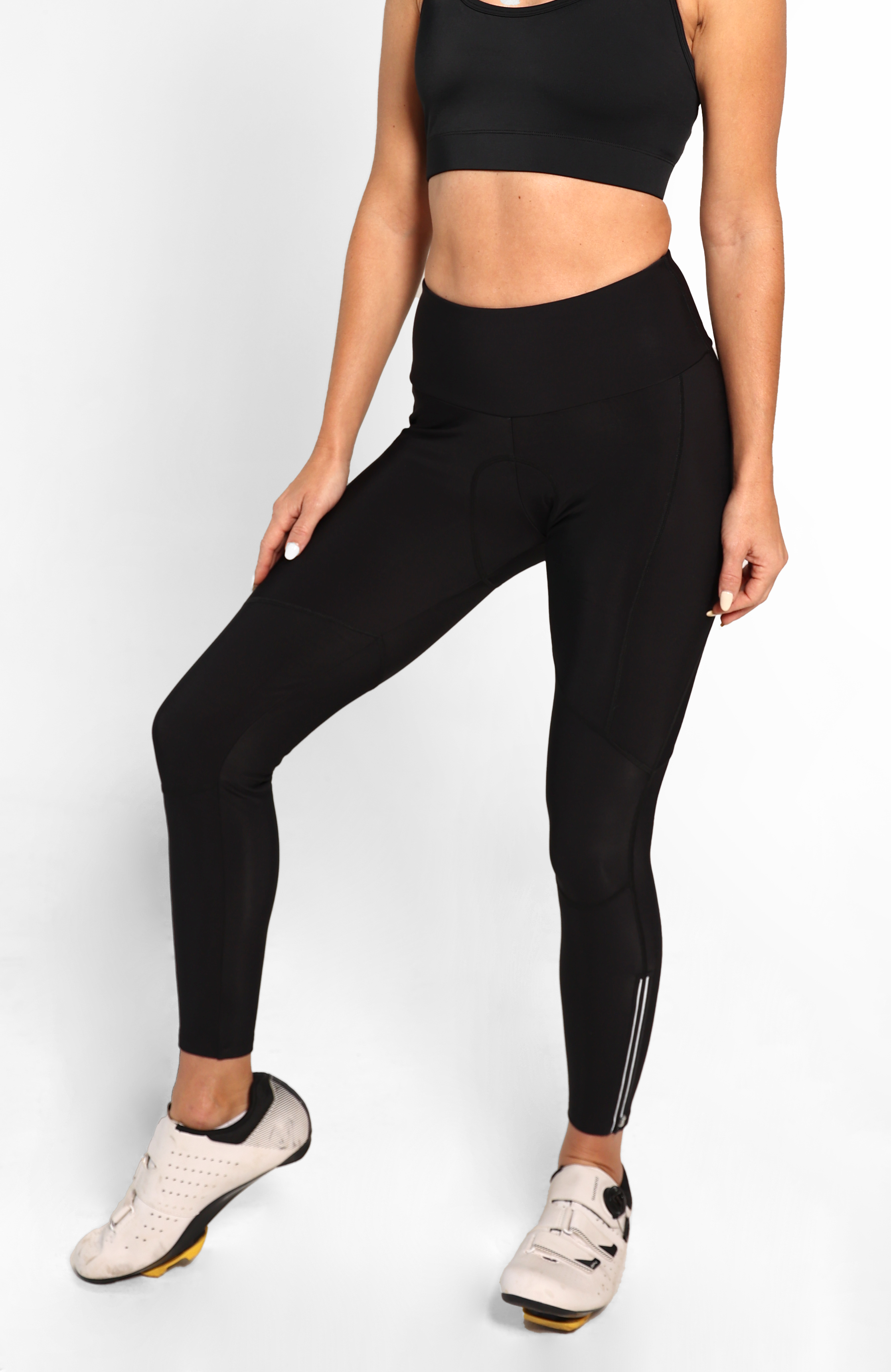 Thermal padded top cycling tights
