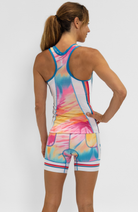 Coeur Sports Tri Tank Braless Triathlon Tank Top in Aloha
