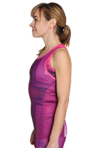 Coeur Sports Tri Tank Deep Purple Women's Triathlon Tank with Shelf Bra