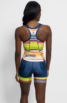 Coeur Sports Tri Tank Triathlon Tank Top with Shelf Bra in Meridian