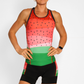 Coeur Sports Tri Tank Watermelon Women's Triathlon Tank with Shelf Bra