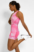 Coeur Sports Tri Tank Women's Triathlon Tank Top with Shelf Bra in Crystallized