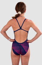 Coeur Sports X Back Bikini Top Mako Swimsuit in Digital