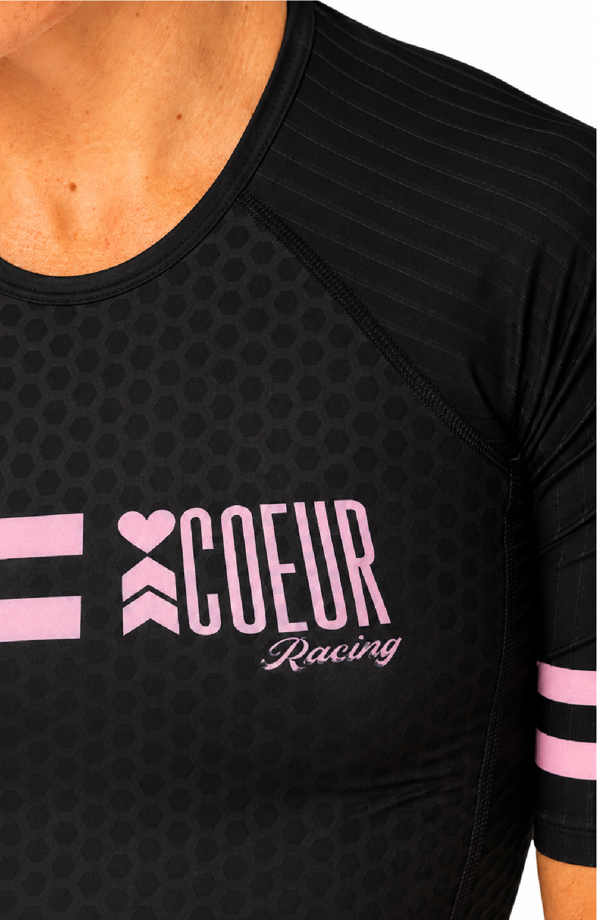 Coeur Sports Zele sleeved tri suit Zele Sleeved Aero Top in Black