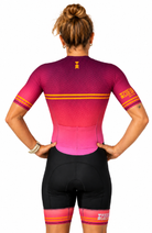 Coeur Sports Zele sleeved tri suit Zele Sleeved Triathlon Speedsuit in Glow Up