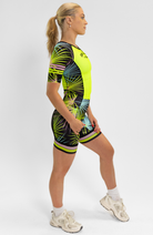 Coeur Sports Zele sleeved tri suit Zele Sleeved Triathlon Speedsuit in Palm Party