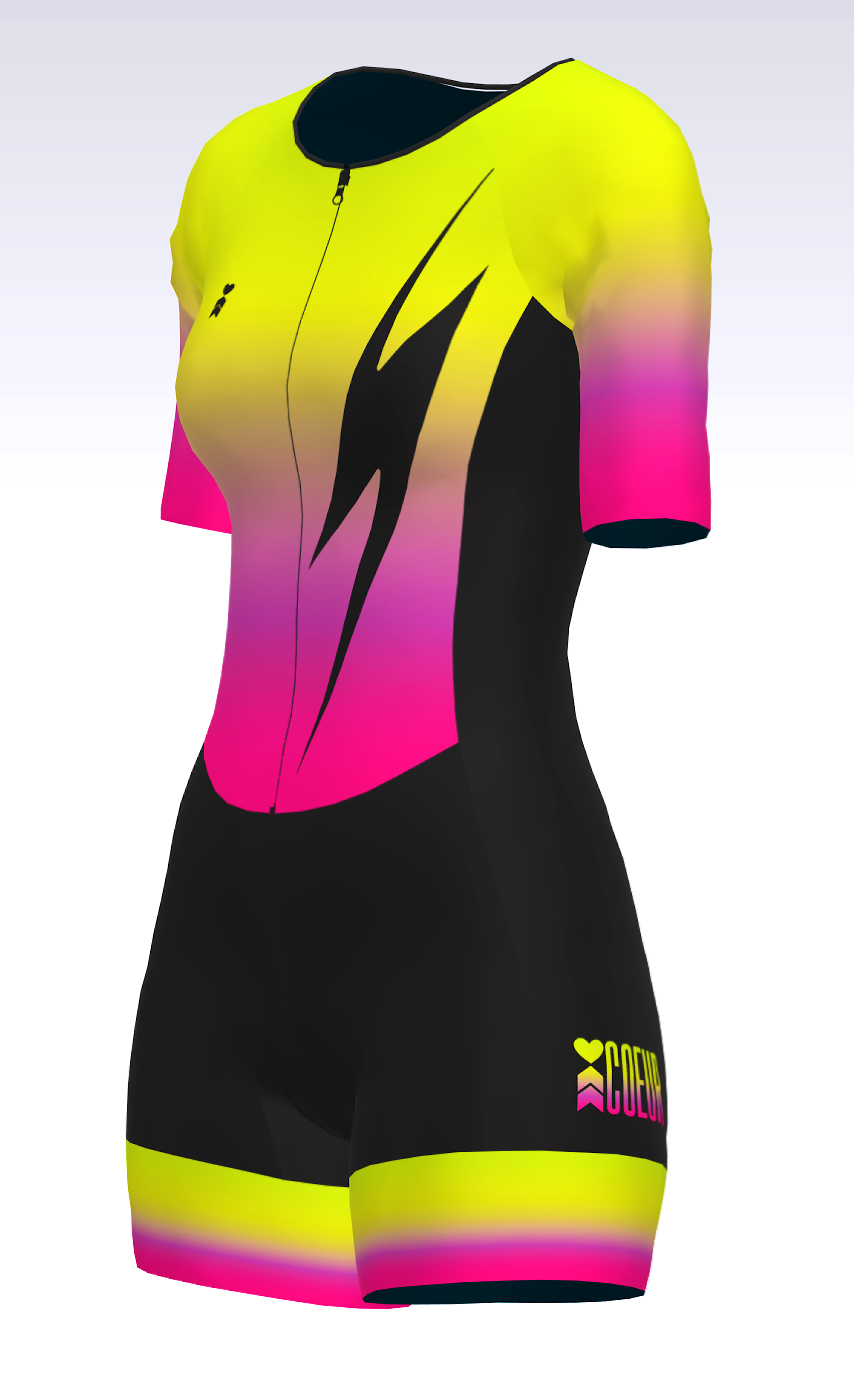 Coeur Sports Zele sleeved tri suit Zele Sleeved Triathlon Speedsuit in Voltage