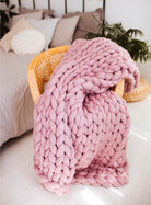 Nuzzle Clothing Nuzzle ONE SIZE / Rosewater Rosewater Chunky Knit Blanket