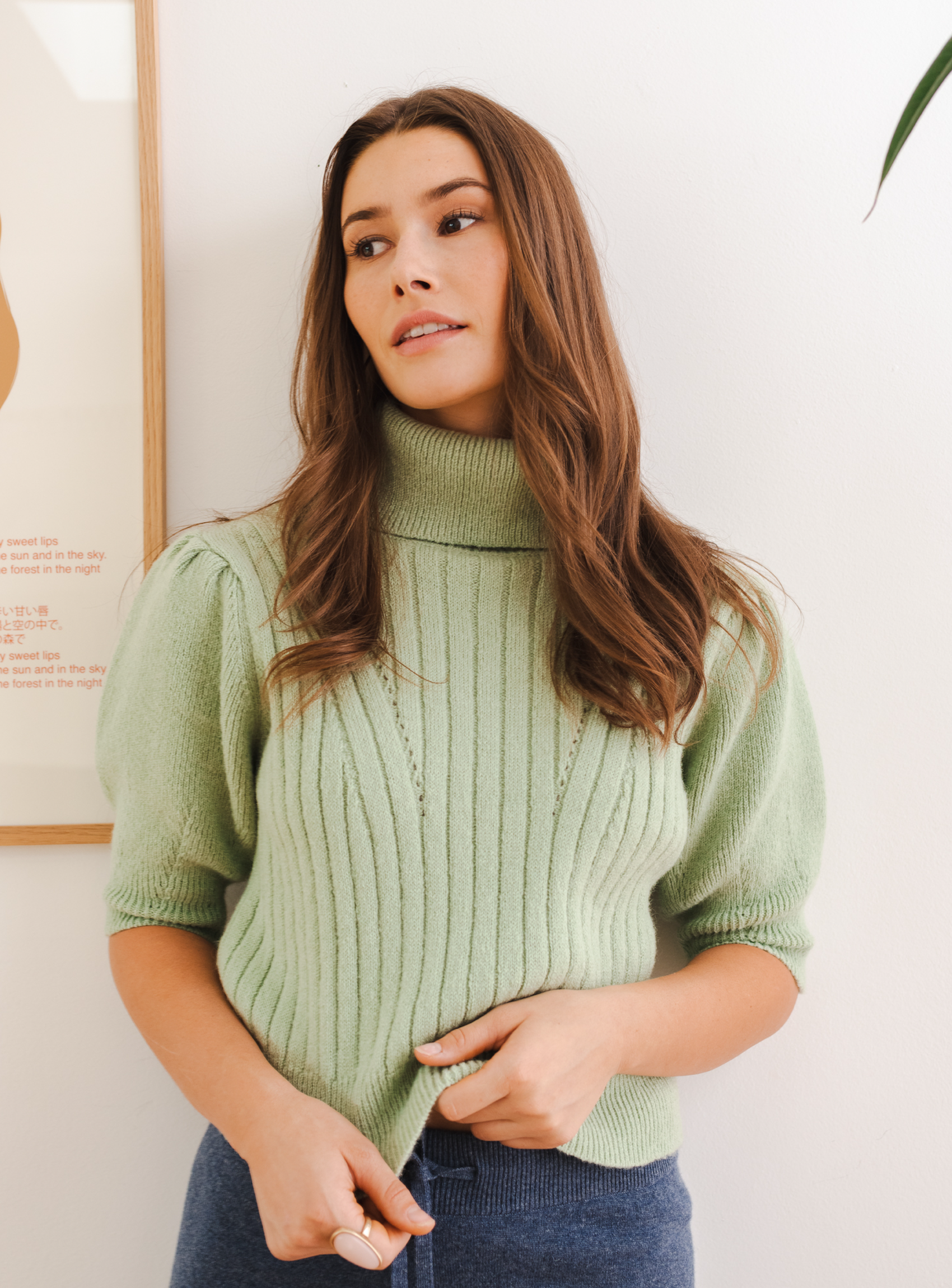 Puff hotsell sleeve turtleneck
