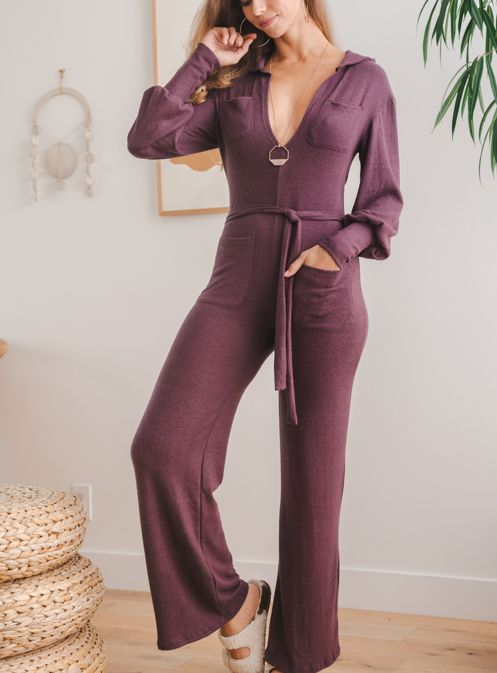 Nuzzle Clothing Winnie Jumpsuit Winnie Jumpsuit - Plum