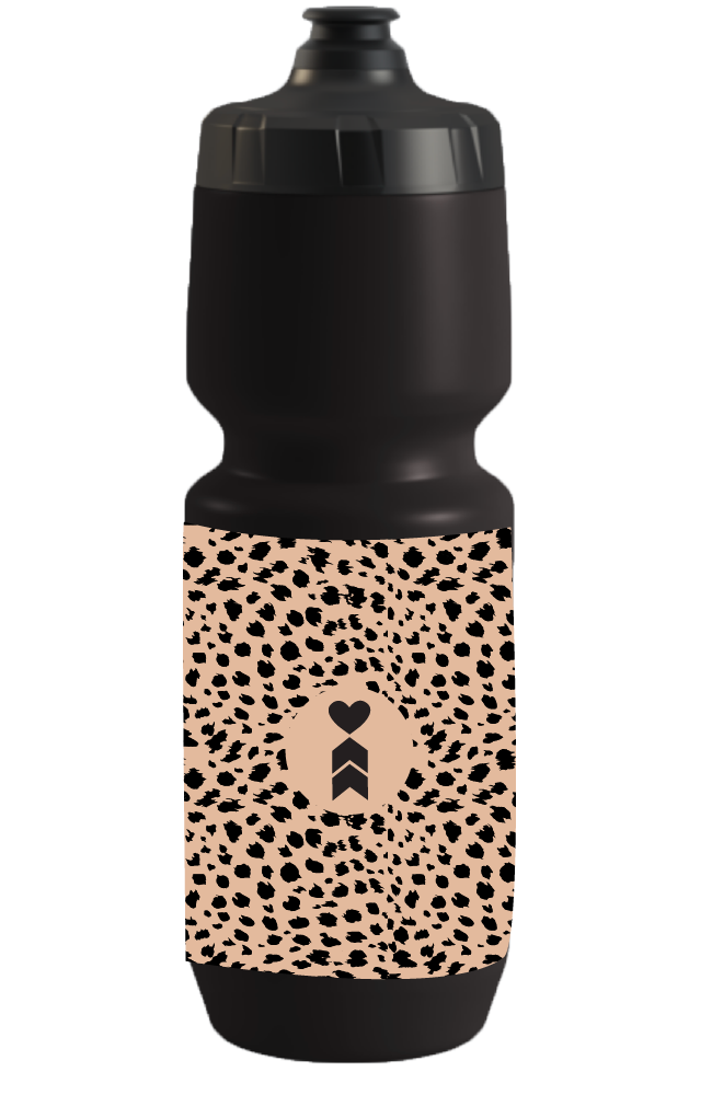 Coeur Sports accessory Brown Cheetah Water Bottle