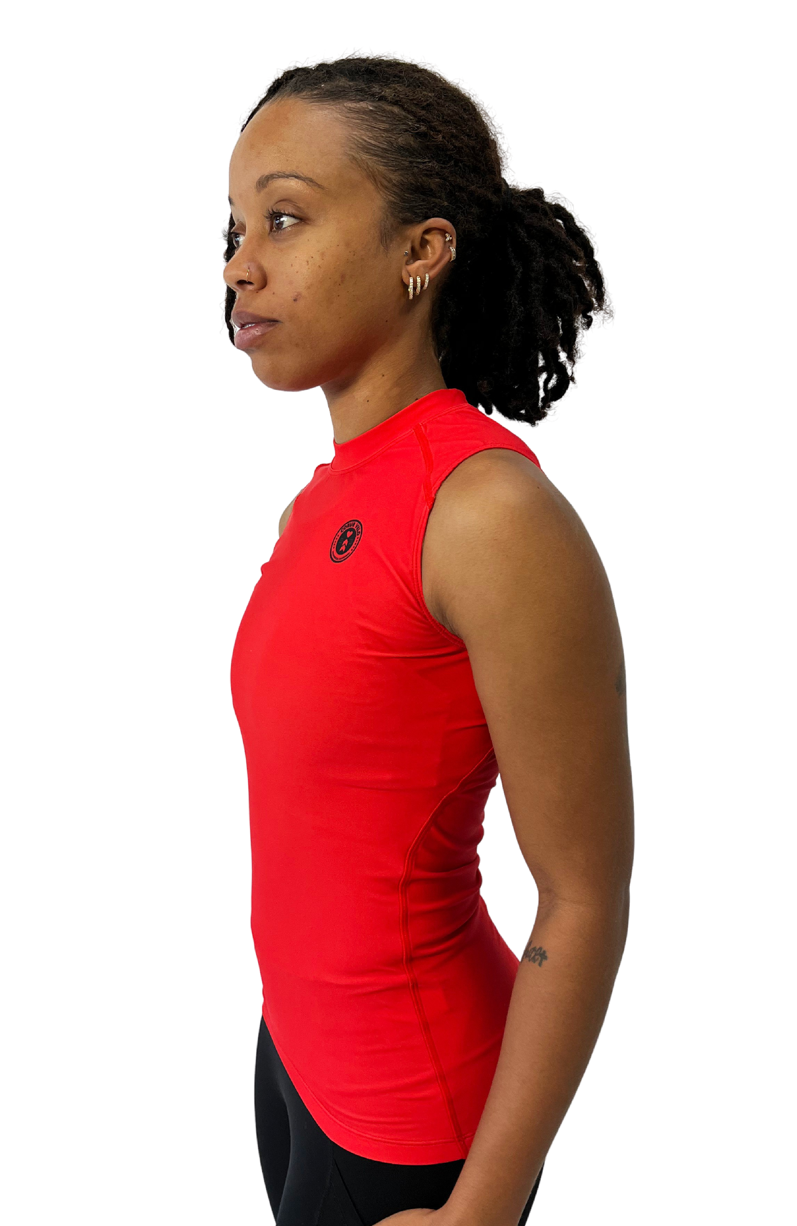 Coeur Sports Base Layer Red Sleeveless Base Layer