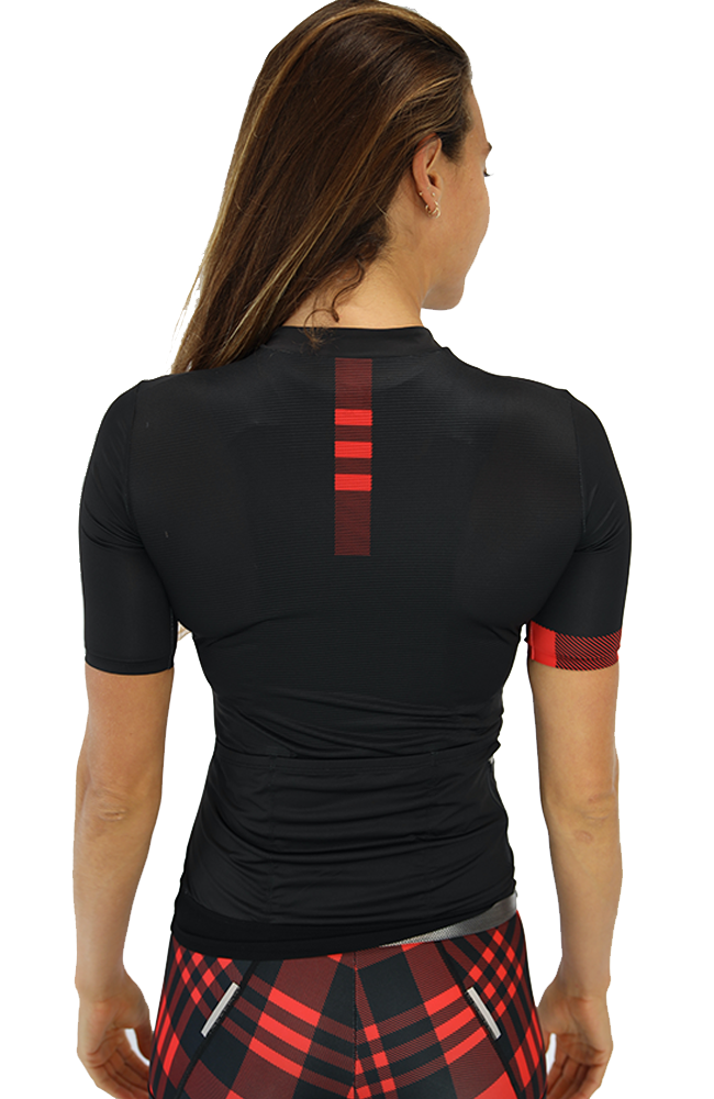 Coeur Sports Cycling Jersey Rockabilly Red Women's Cycling Jersey