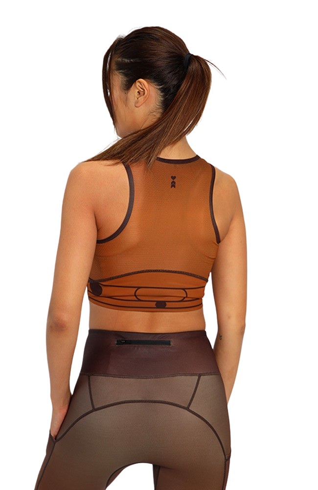 Coeur Sports Run Crop Autumn Women's Running Tech Crop Top