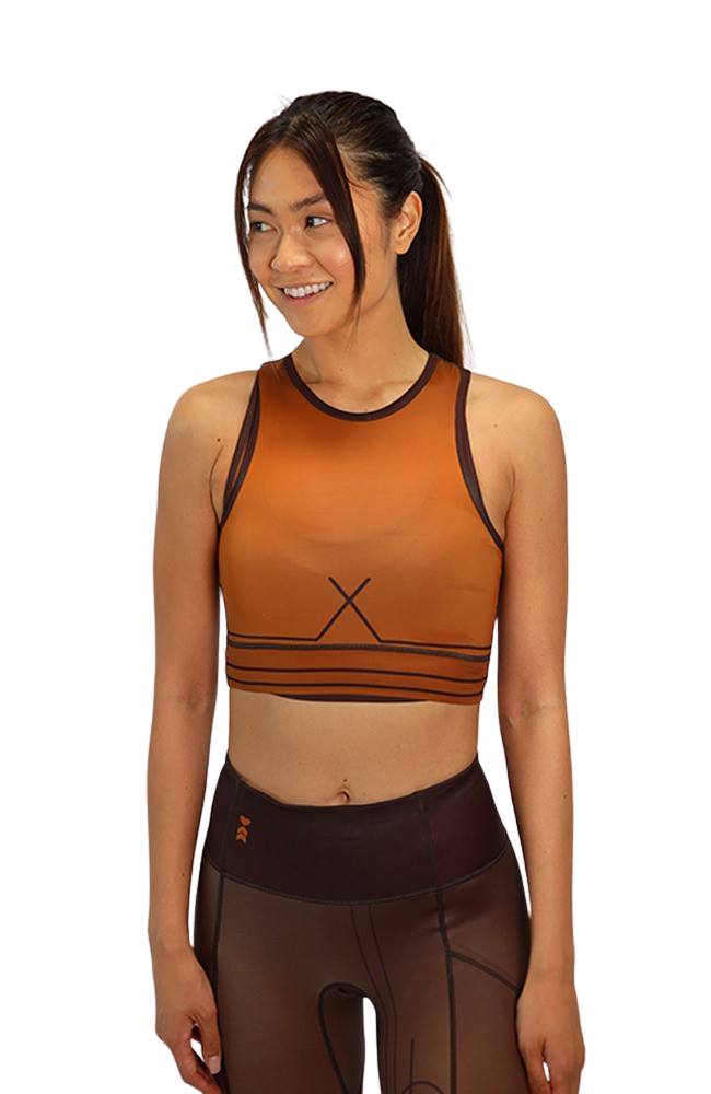 Coeur Sports Run Crop Autumn Women's Running Tech Crop Top